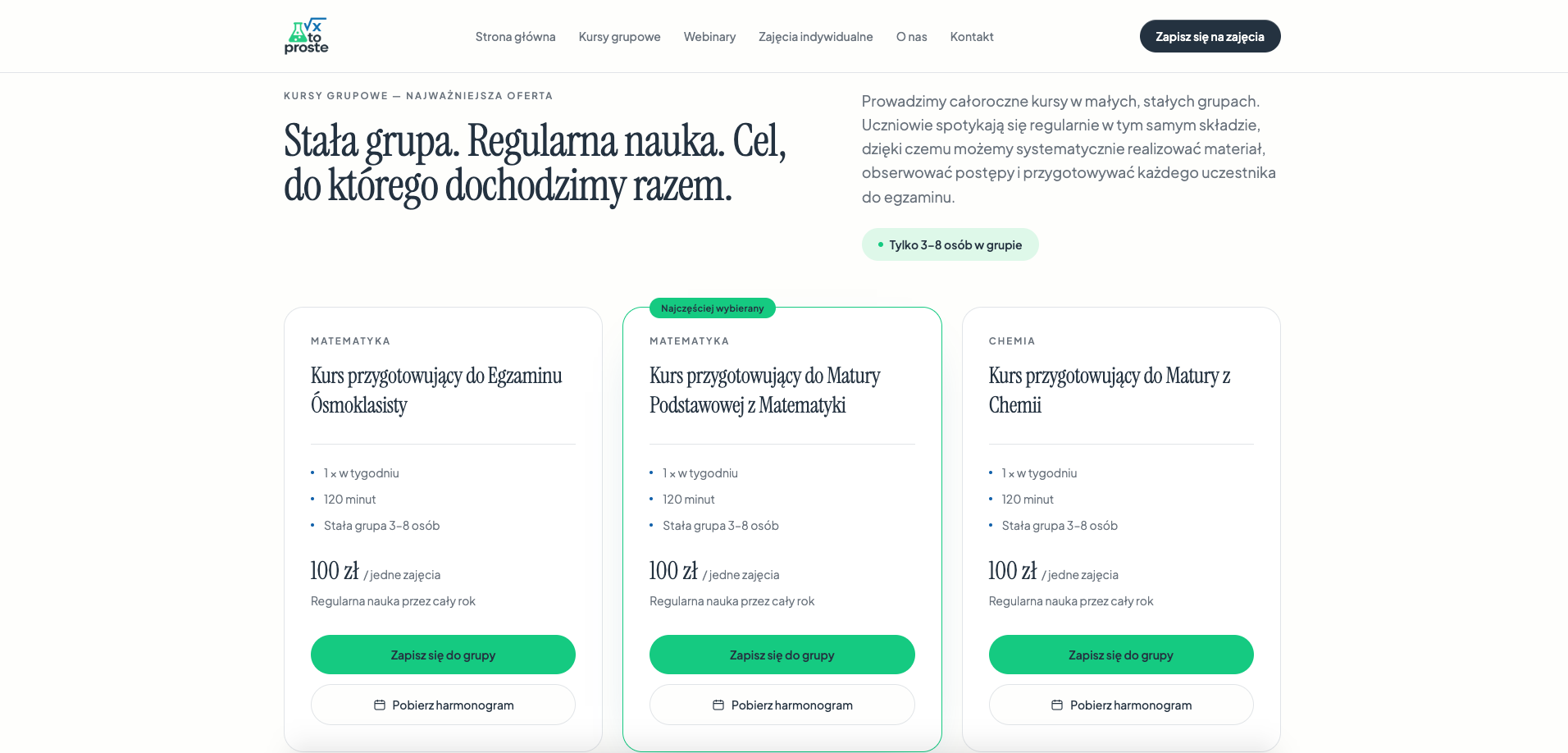 Wizualizacja projektu To Proste Korepetycje